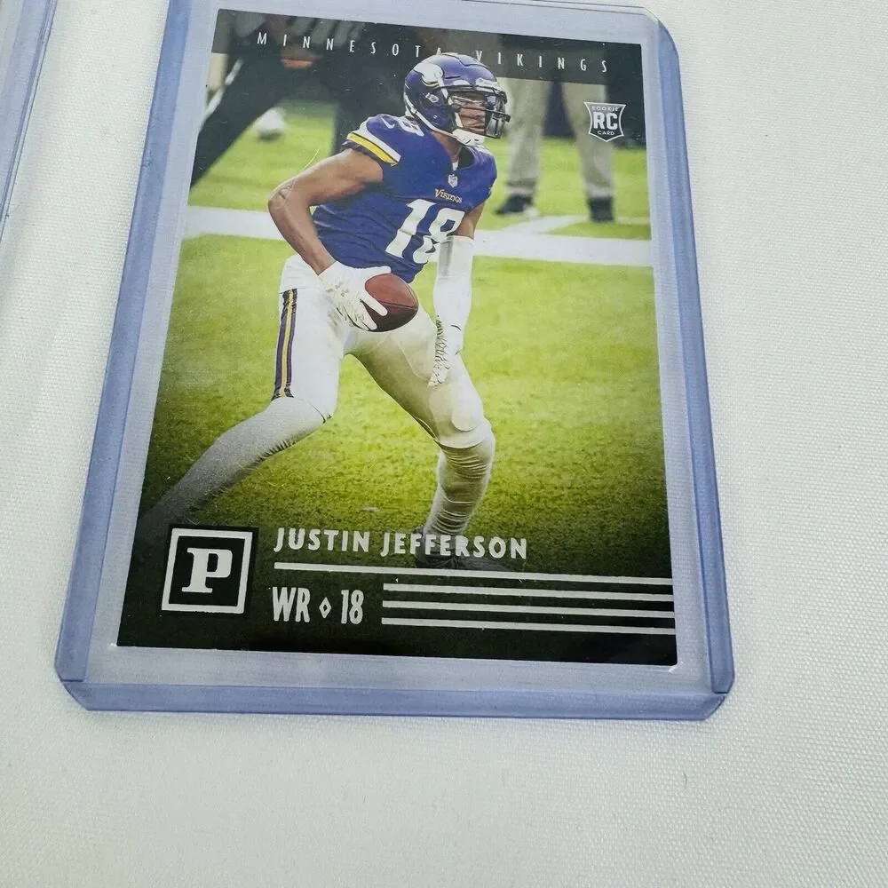 2020 Chronicles Panini Justin Jefferson Teal & White Rookie RC Lot PA-23 Vikings
